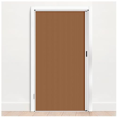 Extra breda dubbla vikdörrar Inredningsdörr, Mörkläggningsgarderobsdörrar Infällbar, invändig vikbar skjutdörr(37x80in (94x203cm))