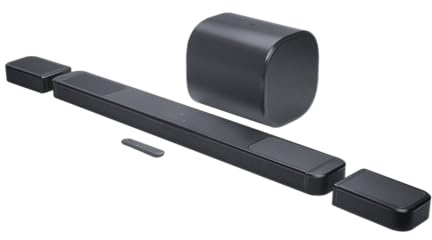 JBL Bar 1300 MK2, 11.1.4-Channel Bluetooth Soundbar for TV with Detachable Speakers, 8 Subwoofer, Dolby Atmos Surround Sound & DTS:X, HDMI eARC, Wi-Fi, PureVoice 2.0 and MultiBeam 3.0, Black
