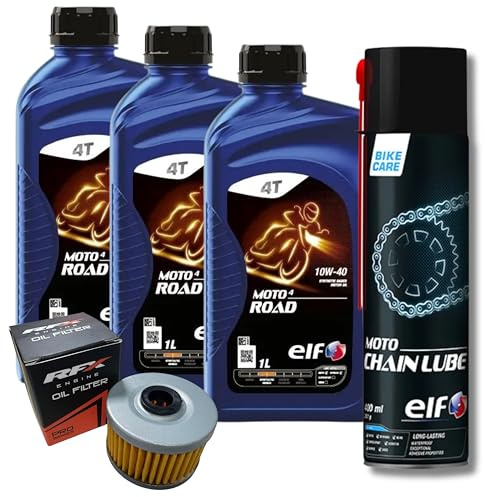 Ölwechselset Wartungsset Dinli 450 Special / 3 x Motoröl 10W40 + Ölfilter + Kettenspray