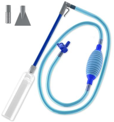 CZMTBO 260cm Siphon Gravel Cleaner, 3 in 1 Aquarium Siphon Manual Gravel Cleaner Fish Tank Vacuum Fish Tank Water Changer for Drain and Replace Water