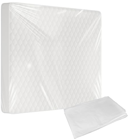 Custodia Materasso Matrimoniale, 150 x 200cm Sacco Protettivo per Materasso in Plastica, Fodera a Sacco Per Materassos, Coprimaterasso Trasloco, Per Traslochi Conservazione e Trasporto