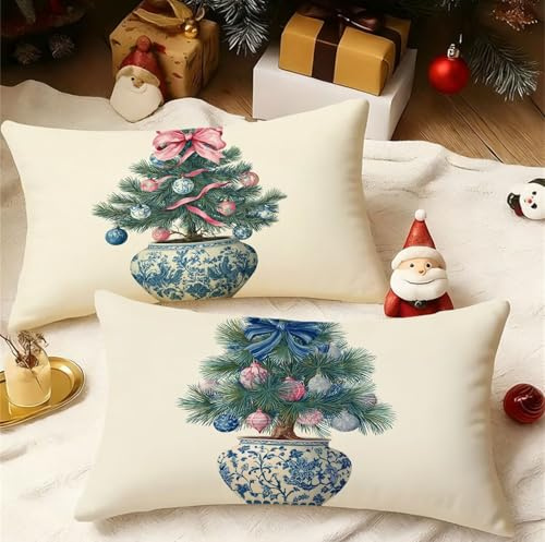 Cuscini per Divano Beige Cuscini da Esterno Set di 2 Velluto Copricuscini 70x90 cm Cuscino Grande con Cerniera Invisibile Cuscino per Cortile Giardino Balcone Autunno Decorativi Regalo, Pianta 3m-759