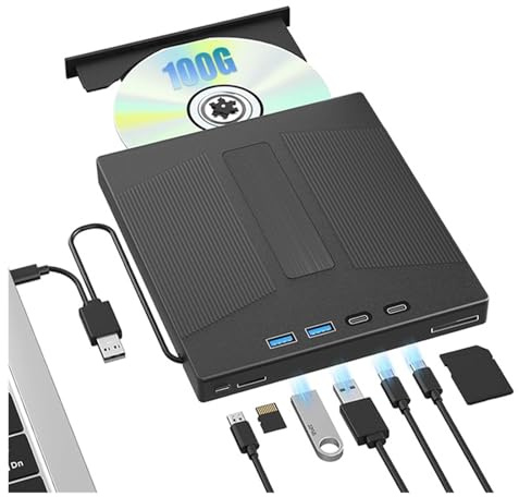 Bärbar DVD-spelare, Extern Blu-ray-enhet USB 3.0 /DVD/CD-ROM-brännare for bärbar dator