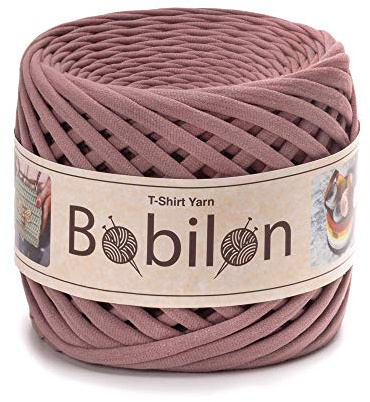 T-Shirts Garn i Form Av Fettuccine Och Spaghetti för Virkning, Bandgarn 100% Bomull, Stickgarn, Garnboll, Makramégarn, Organiskt T-Garn, Tyggarn, Jerseygarn, 7-9 mm, Lilac (Lila)