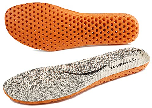 Knixmax Solette sportive per uomo e donna Traspirante Confortevole Soletta per Scarpe Soletta - Ideale per Sport, Corsa, Camminata, Casual Pelle Beige 45EU