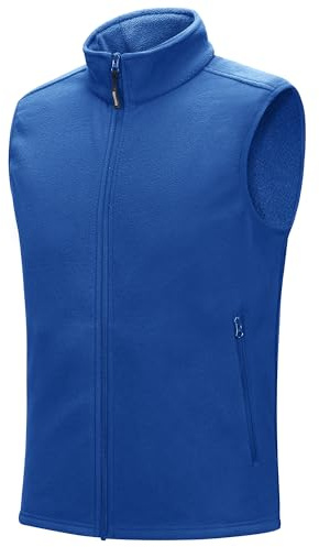 Outdoor Ventures Gilet polaire pour homme - Léger - Sans manches - Coupe-vent - Chaud - Doublé - Gilet d'hiver - Gilet de travail pour homme avec poches zippées
