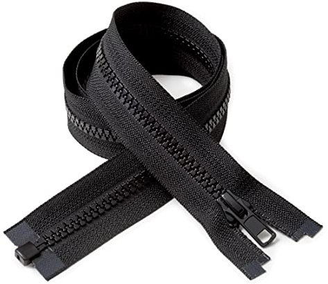 IPEA Cerniera Lampo Nera lunga 90 cm – Colore Nero – 2 Unità – Catena Misura #5 – Cerniere Lampo Divisibili per Abbagliamento Arredamento Cucito Giacche – Zip – Larghezza 30 mm