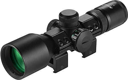 Paike 3-9x40 Kompaktes Zielfernrohr Taktische Gewehroptik Rot Grün Beleuchtetes Mil-Dot-Absehen für die Jagd