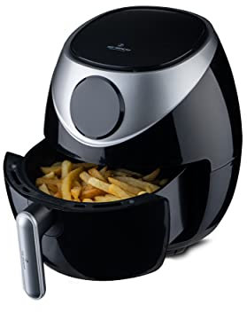 Freidora de Aire Caliente Just Perfecto 3,2L - Airfryer Hasta 200°C - Freír Sin Aceite Con Programas Para 500g - Airfryer 1400W Con 7 Programas - Freidora de Aire Caliente Para Patatas Fritas