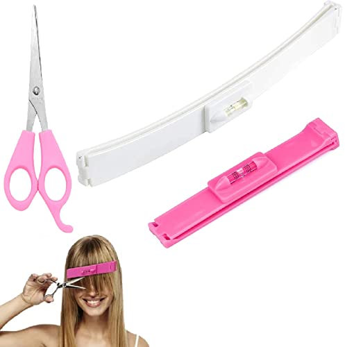Herramientas Para Cortar El Pelo,Clip De Ayuda Para Cortar El Pelo,Herramientas de Corte de Cabello,Herramienta De Corte De Pelo Para Flequillo,con Tijeras,Para Flequillo,Capas Y Puntas Abiertas