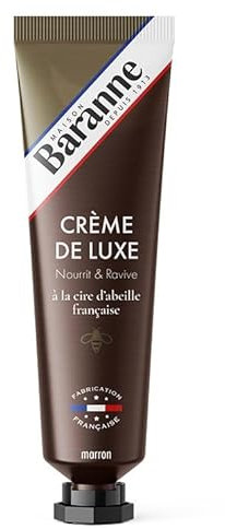 Baranne - Crème de Luxe MARRON - Cire d'Abeille Française - Entretien Chaussure Cuir - Ravive Les Couleurs, Nourrit et Assouplit - Soin en profondeur, Brillance Supérieure Longue Durée - Tube 100mL