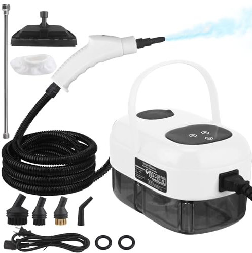 CKductpro Handheld Steamshot Cleaner with Smart Touch Screen,High Pressure Steamer for Cleaning,1100ML Water Tank, Steam Cleaner for Home, Car, Shower, Kitchen, Bathroom, Grout, and Tile, White