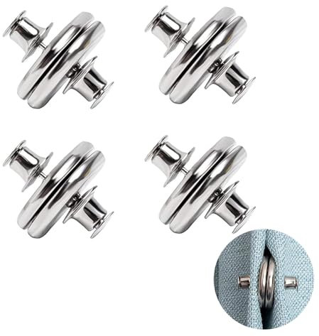 AzureRay Vorhang Raffhalter, Duschvorhang Magnet, Tischdeckenbeschwerer Magnet, Gardinenzubehör mit starken Vorhang Magneten, Praktische Lösung gegen Herumwehen & Lichtspalten