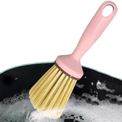 Nybhyjka Brosse À Vaisselle - Brosse à Récurer Casseroles, Poêles et Plaques de Cuisson,Nettoyant Angles et Recoins - Accessoires Ménagers Polyvalents pour