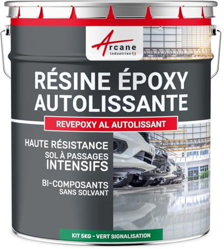Résine Époxy Sol Autolissante Carrelage et Béton 5 kg Vert signalisation