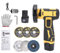 Amoladora Angular Inalámbrica,VISLONE Cortadora Inalámbrica de 21 V con 2 bBterías Recargables, Mini Cortadora de Azulejos Multifuncional con 6 Discos Para Ladrillo, Madera, Acero y Piedra.