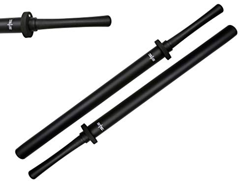 S-TEC 35 Practice Padded Foam Sparring Sword Set with ABS Handle and PVC Core. (Black)