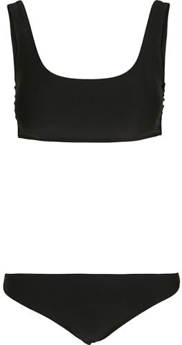 URBAN CLASSICS Bikini da Donna Mare, Brassière e Slip a Vita Bassa, Costume da Bagno Donna a Due Pezzi, Colore Nero e Taglie XS - XXL