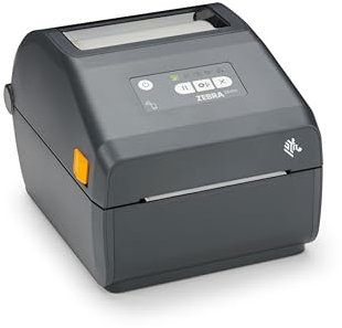 Zebra ZD421d Drucker mit Abreißkante - 203 DPI - Thermodirekt - 104 mm max. Druckbreite, BTLE, USB, USB-Host Schnittstellen (ZD4A042-D0EM00EZ), grau (dunkel)