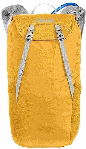 CAMELBAK Unisex-Adult Arete 18 trinkrucksack 18 Liter mit 2L Trinkblase Trinkweste, Saffron/Silver, 18L