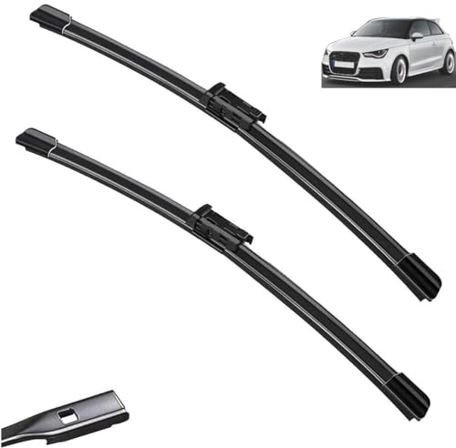 Limpiaparabrisas delanteros compatible con Audi A1 MK1 2010-2017, limpiaparabrisas, ventana limpia, cepillos de lluvia para coche, 24 + 16