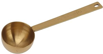 Cuchara de café Dorada, Cuchara Medidora de café de Acero Inoxidable, Cucharada de con Largo para Polvo de Frijol (30ml)