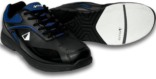 Pyramid Scarpe da bowling da uomo Ra Pro nero/blu reale per destrorsi, Nero/Blu Savoia, 43 EU