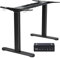 BONTEC Dual Motor Electric Standing Desk Frame, Height Adjustable Workstation for 120 to 180 cm Table Tops, 100 Kg Capacity, Memory Controller, Computer Desk for Home and Office (Black Frame only)