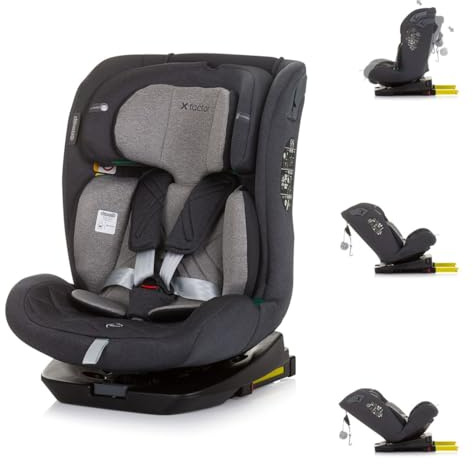 Chipolino X-Factor i-Size barnsäte (40–150 cm) Isofix justerbar roterbar, färg: grå