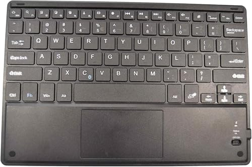 theoutlettablet® Bluetooth-tangentbord (trådlöst) för Cabriolet Tablet Blackview Oscal Pad 16 50 80 90 - Active 10 Pro - Pad 6 - Tab 30 90 - Tab 16 Pro - Mega 1 med Spansk bokstav Ñ och pekplatta