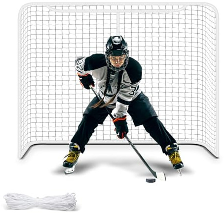 Seenelling 54 72 Hockey Goal Replacement Net, Official Size Replacement Netting, Outdoor Street Hockey Goal Net, Durable Lightweight, Easy Attach Disassemble(54)