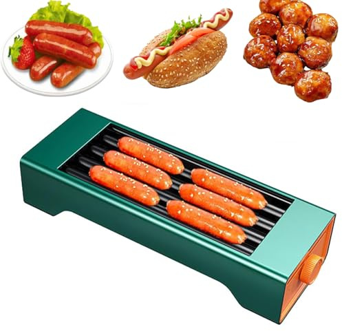 Macchina Per Hot Dog, Scalda Hot Dog Da Banco, Cuocitore Elettrico Per Hot Dog Per Cucina Ristorante, Macchina Per Griglia A 4/5/6 Rulli, Rulli In Acciaio Inossidabile, Per Salsicce Da Colazione