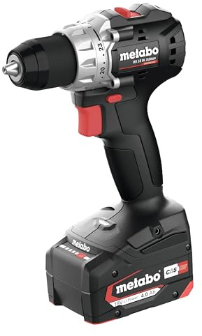 metabo Batteridriven skruvdragare BS 18 BL Edition - 18 V, CAS, 60 Nm vridmoment, 36 mm borr-Ø – borstlös, kompakt och kraftfull för exakt borrning och skruvning – inkl. batteri (18 V/4,0 Ah) och