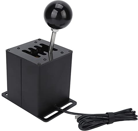 Generic USB H Gear Shifter Anodiserad Pläterad Simulator Shifter för Racingspel, Kompatibel med Kompakt Struktur för ATS ETS Dust WRC Sim Racing Game