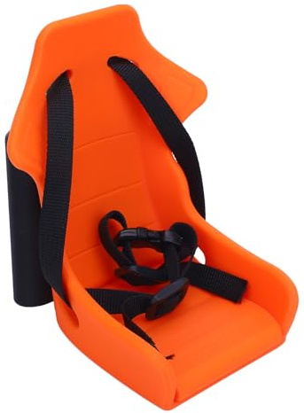 Ejoyous Cykel Babydockhållare Plast Docka Cykelsits med Justerbar Rem Vikbar Design Tecknad Dockhållare för små Hopfällbara Cyklar Utomhusridning för Barn (Orange)