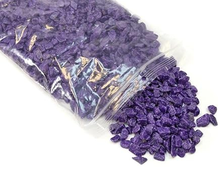 Stindu Pietre decorative colorate lilla, granulato 9-13 mm, 2 kg, per vasi e giardini