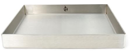 Grillrost.com Das Original Plaque de Gril en Acier Inoxydable | Plancha | Cuve 30x25cm - Taille Universelle - Soudé sur Tout Le pourtour | Extra Massif