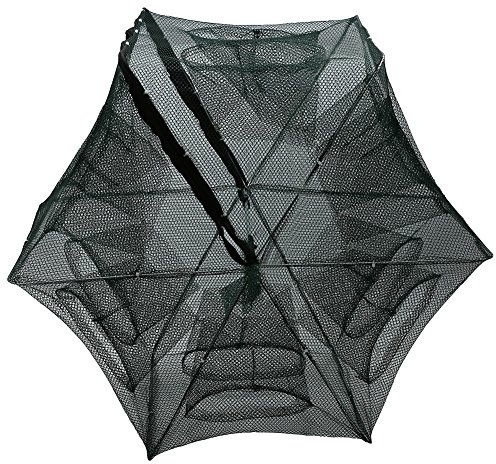 Demeras Fiskefälla Vikbart fiskenät Nylon Krabba Räkbur Nylon Vikbar Krabb Fiskfälla Gjuten med dragkedja, Finns i 6/12 hål (12 hål)