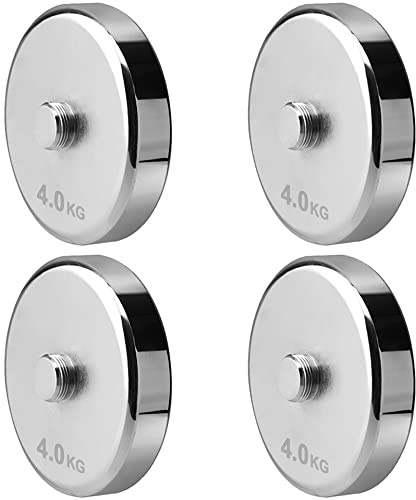 4 Pieces 4kg Weight Plates for 25kg Steel Dumbbells (4×4kg)