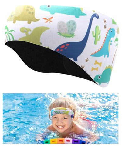 Ownkim Elastisches Schwimmband fr Kinder, Tiermotive, Gre M, Ohrenstpsel-Halter, Neopren, Schwimmen, 3-9 Jahre, 17.5 - 19.4 Kopfumfang, Wiederverwendbar, Modern, Animal-themed