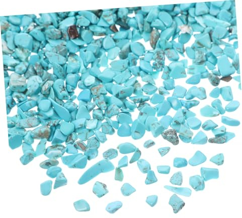 DOITOOL Pietre Turchesi Naturali per Creazione di Gioielli e Decorazione Acquario, Ghiaia Artigianale 5-7mm 200g, Forniture Fai da Te per Artigiani e Appassionati Acquariofilia