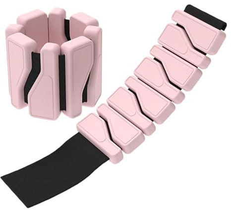 Ankelvikter – 2 x handvikt för kvinnor, justerbar handledsrem i silikon med hållbart material, fitnesstillbehör med bekväm passform för promenader balett pilatesutrustning armband stöd