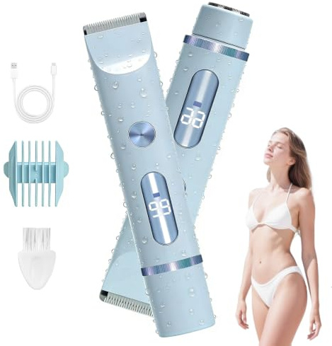 Midslinee Afeitadora Eléctrica 2 en 1 para Muje (Azul)