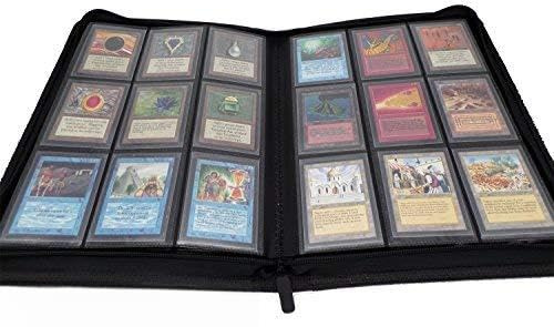 docsmagic.de Premium Pro-Player 9-Pocket Zip-Album Black - 360 Card Binder - MTG - PKM - YGO - Reissverschluss Schwarz