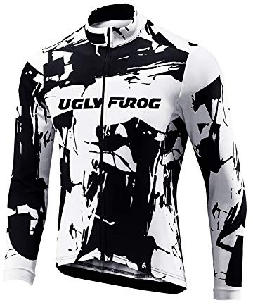 UGLY FROG Herren Jacke/Trikots Winddichte wasserdichte Lauf- Fahrradjacke MTB Mountainbike Jacket Visible Reflektierend, Fleece Warm Jacket für Winter Voller Reißverschluss