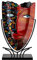 GILDE GLAS art Design Vase - Deko Wohnzimmer - Geschenke für Frauen H 46 cm 7_Mehrfarbig.1