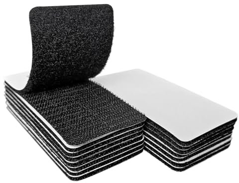 ZESION 2x4 inch Hook and Loop Strips with Adhesive, Nylon Heavy Duty Hook and Loop Tape, Excellent Grip, Non-Adhesive, Interlocking Tape,for Sewing, Crafting,DIY,Wall Adhesive Strips - 15 Sets