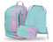 Baagl Schulrucksack Set Mädchen 3 Teilig - Schultasche ab 3. Klasse - Grundschule Ranzen mit Brustgurt - Ergonomischer Schulranzen (Sweet)