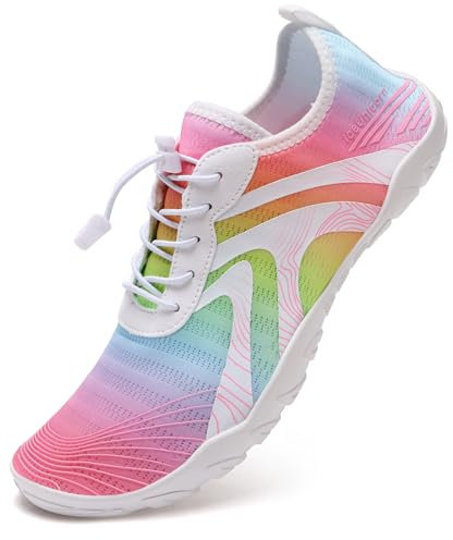 Beach Swim Water Shoes Mens Womens Unisex Barefoot Swimming Shoes Quick Dry Summer(C Pink, 6.5UK)
