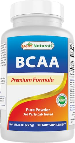 Best Naturals BCAA Powder 8 OZ Branch Chain Amino Acids Pharmaceutical Grade